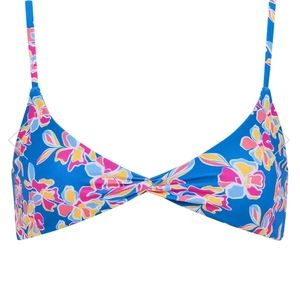 Vaya Island Floral Blue Bikini Top